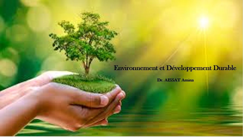 Environnement et Développement Durable "Cours" 2026/2027